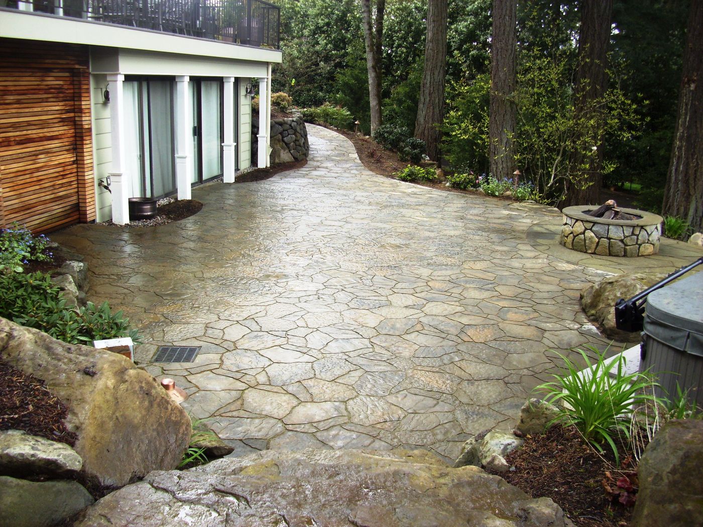Flagstone Path & Fire Pit