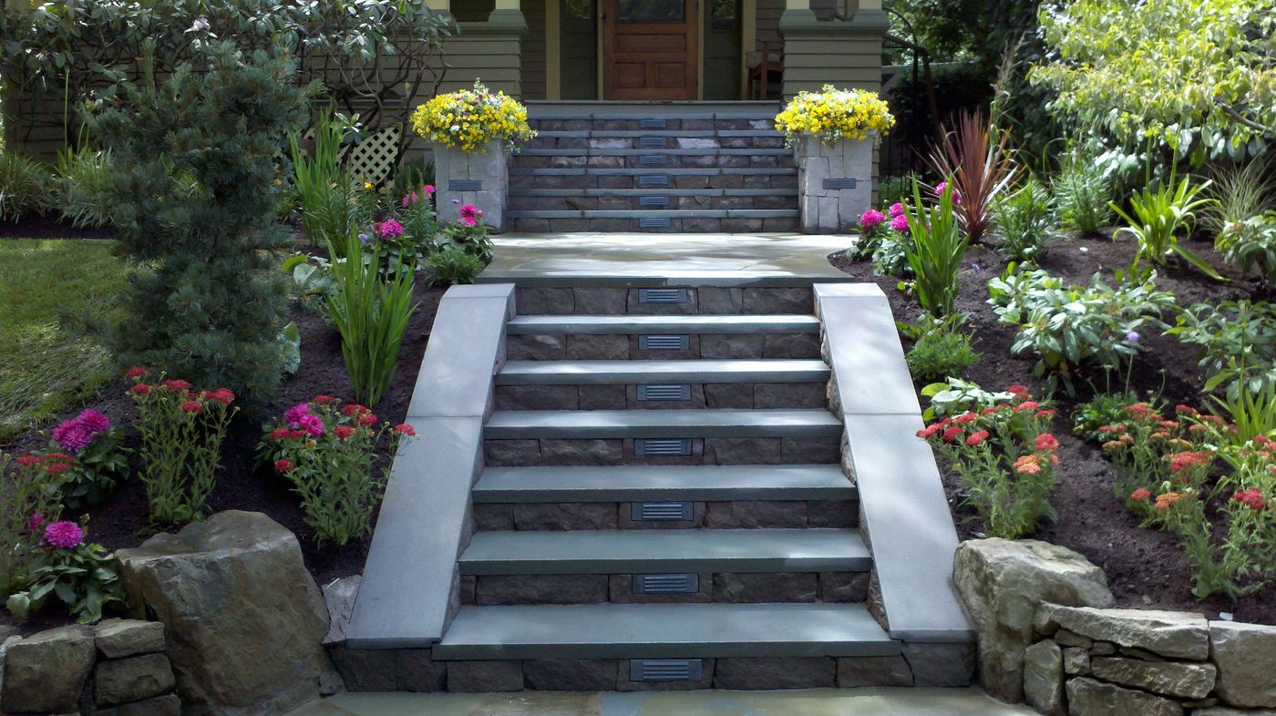 Bluestone Stairway & Plantings